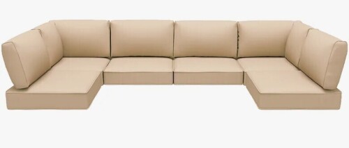 Hokku Designs Outdoor Replacement Cushions for Patio Furniture, Water-Resistant Sofa Cushions for Rattan Wicker Sectional Patio Conversation Sets, 14-Piece Outdoor Couch Cushions Patio Sofa Cushions New In Box $299