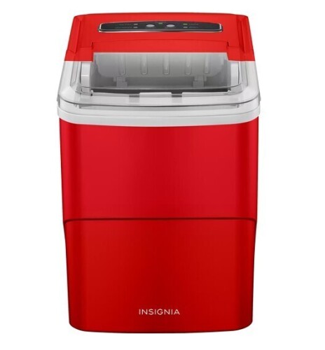 Insignia&trade; - 26 lbs Portable Ice Maker with Auto Shut-Off - Red $199