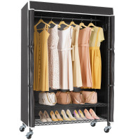 VIPEK R3C Rolling Clothes Rack with Cover &ndash; Portable Heavy Duty Garment Rack on Wheels, Black New In Box $299