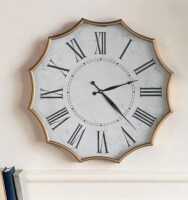 House of Hampton&reg; Large 23.5" Vintage Roman Numeral Wall Clock with Gold Trim New In Box $299
