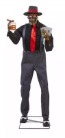 Home Accents Holiday 6.5 ft. Grave & Bones Animated LED Jack of Spades New In Box $299