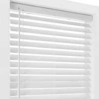 Norman 2.5" Ultamid Cordless Faux Wood Blinds in White, 22.75" x 46.5" New In Box $79