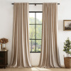 Mercer41 Luxury Velvet Blackout Thermal-Insulated Curtains. Room Darkening 75%-95% Rod Pocket Back Tab Drapes for Living room Bedroom (Set of 2), 52" x 84" $89