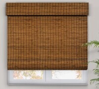 Bay Isle Home&trade; Natural Woven Light Filtering Cordless Bamboo Roman Shade, 35.5"W x 60"L New In Box $199