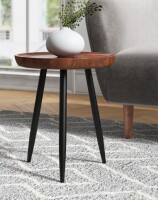 Mercury Row&reg; Castiglia 18" Solid Wood Tray Top End Table New In Box $199