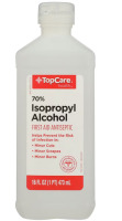 TopCare Health 70% Isopropyl Alcohol First Aid Antiseptic, 16 Ounce / Equaline Isopropyl Alcohol, 32 fl oz New Assorted Best by 5/2029