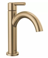 Delta Nicoli&reg; Single Handle Monoblock Bathroom Sink Faucet in Brilliance&reg; Champagne Bronze New Open Box $299