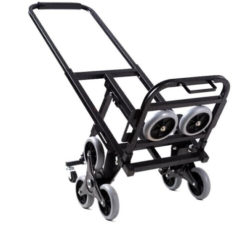 VEVOR Stair Climbing Cart, 260 lbs Capacity, Portable Folding Trolley Cart, For Home, Groceries, and Warehouse, with Telescoping Handle, 6 Wheels, 2 Bungee Cords, Stable Dual-Mode Stair Climber Dolly New In Box $199