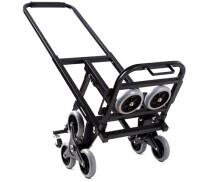 VEVOR Stair Climbing Cart, 260 lbs Capacity, Portable Folding Trolley Cart, For Home, Groceries, and Warehouse, with Telescoping Handle, 6 Wheels, 2 Bungee Cords, Stable Dual-Mode Stair Climber Dolly New In Box $199