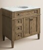 Birch Lane Rivers 36'' Single Bathroom Vanity with Marble Top in Driftwood New in Box $1499