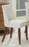 Winston Porter 19" Seat Height Parsons Upholstered Dining Chair, Solid Wood Legs, High Back Fabric Dining Side Chair in Cream New $299