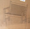 Eongdn All-Weather Polystyrene Lumber 2-Person Plastic Outdoor Garden Bench in Brown New in Box $499 - 2