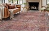 Three Posts Labarbera Machine Washable Red/Gray Non-Slip Backing Area Rug 7'7" x 9'6" New $399