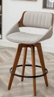 George Oliver Jobani Swivel Stool in Gray New in Box $399