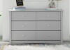 Storkcraft Crescent 6 Drawer Double Dresser in Pebble Gray New in Box $499