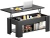 NOBLEWELL Coffee Table Lift Top with Storage Compartment and Separated Open Shelves, Pop Up Coffee Table for Living Room, 39.4in L, Black New in Box $499
