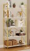 Mercer41 5 Tier Industrial Bookshelf with Metal Frame and Scratch Resistant Shelves New In Box $199