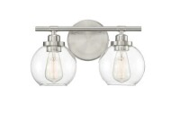 Three Posts&trade; 2-Light Hegland Dimmable Vanity Light in Satin Nickel New In Box $299