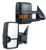 VEVOR Towing Mirrors, Left & Right Pair Set for Chevrolet Silverado (2014-2019)/GMC, Power Heated with Signal Light & LED Driving Light, Manual Controlling Telescoping Folding, Heating Defrost, Black New In Box $299