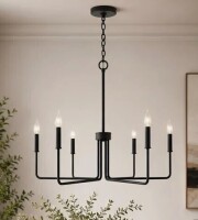 Gracie Oaks Domonque 6-Light Dimmable Candle Style Chandelier $299