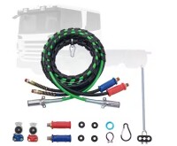 VEVOR 12 ft. Semi Truck Air Lines Kit with 2PCS Glad Hands 3-in-1 Air Hoses and 7 Way ABS Electric Power Line for Semi Truck New In Box $199