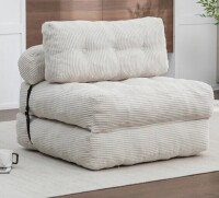 Latitude Run Folding Sofa Bed, Convertible Sleeper Chair With Pillow Foldable Mattress With Back Support, Portable Fold Out Chair Bed Comfy Floor Sofa Lounge For Living Room Bedroom, Single in Light Grey New in Box $499