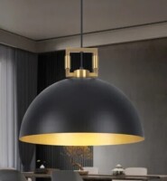 Mercer41 1 - Light 17.71" Modern Industrial Pendant Light for Kitchen Island, Hallway, Dining Room, Bedroom, Cafe New In Box $299