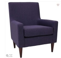 Fox Hill Trading Emma Traditional Fabric Arm Chair in Eggplant Purple New in Box $499