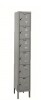 HALLOWELL Box Locker: 12 in x 18 in x 78 in, 6 Tiers, 1 Units Wide, Louvered, Padlock Hasp, Gray $599