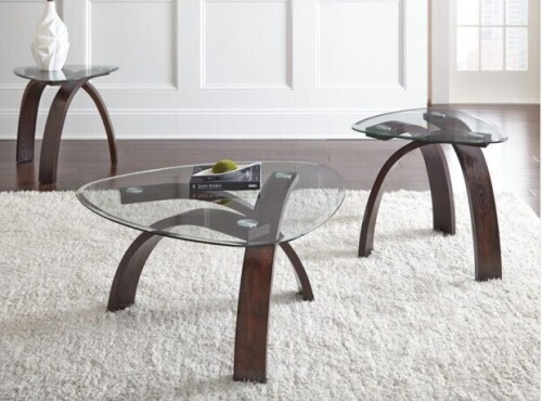Steve Silver Pitman 3 Piece Table Set in Merlot Cherry IM3500T;IM3500B (2 Boxes) new in Box $499