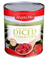 Angela Mia Fire Roasted Diced Tomatoes, 6 lb 6 oz New Best by 6/2027