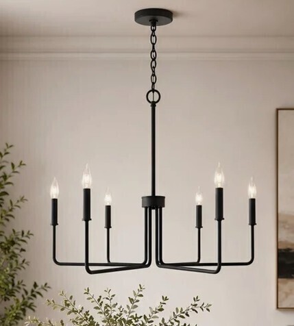 Gracie Oaks Domonque 6-Light Dimmable Candle Style Chandelier in box $299