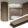 Findepot 93.7" x 12.6" Wood Slat Wall Panel with Felt Backing, 2 Pack Fluted Sound Absorbing Wood Panel for Wall Decor and Noise Reduction, Walnut / Charcoal New In Box Assorted $299