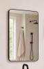 Niveal 24 in. W x 36 in. H Rectangular Framed Wall Bathroom Vanity Mirror in Matte Black New In Box $299