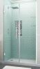 Aston Belmore GS 46.25 in. to 47.25 in. x 72 in. Frameless Hinged Shower Door with Glass Shelves in Stainless Steel New in Box $1199