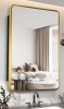 Runesay Gold Famed 24 in. W x 30 in. H Rectangular Iron Surface/Recessed Medicine Cabinet with Mirror New In Box $399