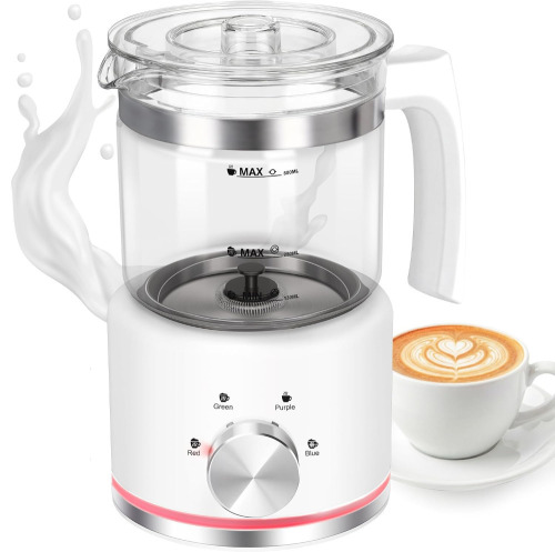 Vipdigi 16.9 oz Milk Frother and Steamer, 4 in 1 Electric Milk Frother Dishwasher Safe Durable Silent Frother for Coffee Hot and Cold Foam Maker (White Glass) New In Box $99