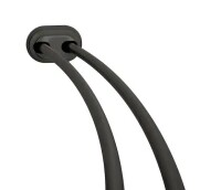 Zenna Home NeverRust 50 in. to 72 in. Aluminum Adjustable Tension Double Curved Shower Rod in Bronze New In Box $89