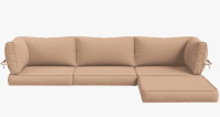 Rebrilliant Outdoor Replacement Cushion Set for Seating &ndash; Includes 3 Seat Cushions, 3 Back Cushions, 2 Short Back Cushions & 1 Footrest Cushion New In Box $399