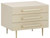 TOV Trident 28" 3-Drawer Nightstand in Taupe New in Box $799