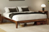George Oliver Carruthers Thor Bed Frame Queen - Solid Wood Platform Bed - Japanese Joinery Bed Frame - Wood Slat Support - No Box Spring Needed - Easy Assembly - Minimalist & Modern Style (Walnut) New Shelf Pull $899
