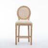 Ophelia & Co. Amando High-End Upholstered Solid Wood Bar Stool New in Box $399