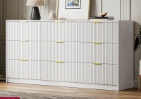 Mercer41 Aphan 9 - Drawer Dresser, 63" W in White New Shelf Pull $599