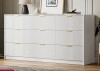 Mercer41 Aphan 9 - Drawer Dresser, 63" W in White New Shelf Pull $599