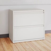Hirsh 30" W 2-Drawer Steel Lateral Filing Cabinet in White New in Box $599