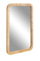 Kate and Laurel Rahfy Boho Rectangle Rattan Wall Mirror, 24 x 36, Natural Wood, Decorative Rounded Rectangular Mirror with Authentic Rattan Frame for Bathroom Vanity Mirror New In Box $299