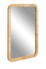 Kate and Laurel Rahfy Boho Rectangle Rattan Wall Mirror, 24 x 36, Natural Wood, Decorative Rounded Rectangular Mirror with Authentic Rattan Frame for Bathroom Vanity Mirror New In Box $299