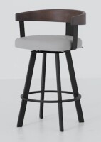 Corrigan Studio&reg; Drees Swivel Upholstered Counter & Bar Stool with Wood Backrest New In Box $299