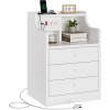 Latitude Run&reg; Nightstand WITH CHARGING STATION:2 Standard Plug Outlets & 2 USB Ports New Shelf Pull $299