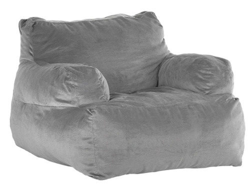 VEVOR Bean Bag Sofa Chair with Armrests for Adults, Fluffy Plush & High-Density Foam Filling Adult Bean Bag with Zapper, Comfy Lazy Sofa Chair, Grey New In Box $199